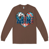 Chestnut American mini heart 4th of july Long Sleeve Tee - FaDigitalArtStudio