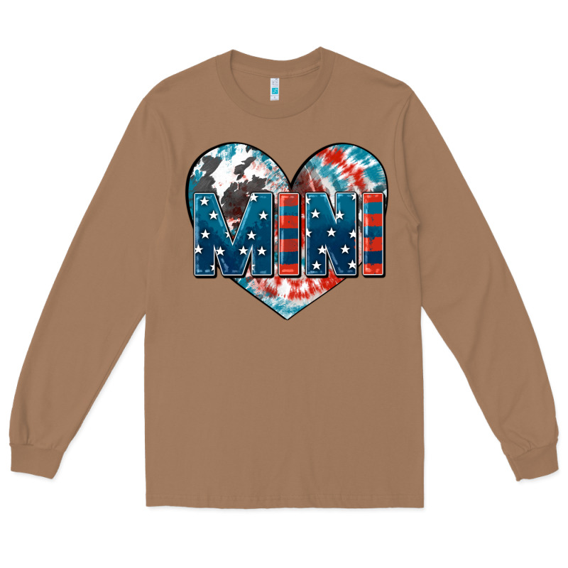 American Mini Heart 4th Of July Long Sleeve Tee by FaDigitalArtStudio | Teevron