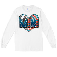 White American mini heart 4th of july Long Sleeve Tee - FaDigitalArtStudio
