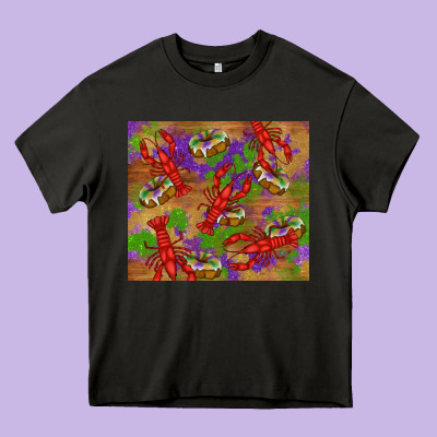 Mardi Gras Crawfish King Cake Heavy Core Tee Designed By Ranaportraitstore
