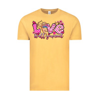 Vintage Mustard love is all you need Vintage Tee - OliviaCreatesArt