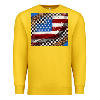 Lemon American flag and race flag Premium Sweatshirt - AdoDesignShop