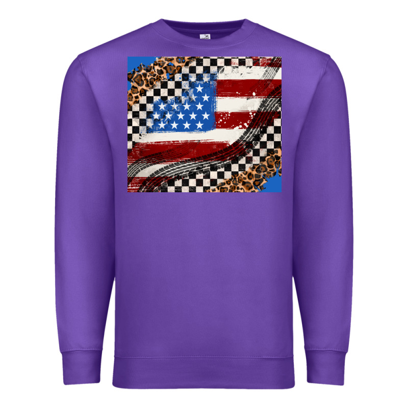 American Flag And Race Flag Premium Sweatshirt by AdoDesignShop | Teevron
