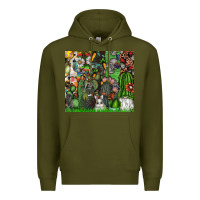 Army Green easter Premium Hoodie - CowhideDigitalArt