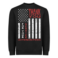 Black thank you for your service   veterans day t Heavyweight Sweatshirt - maiPhamDesign