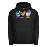 Pigment Black peace love loaded tea Urban Hoodie - JahusDesignShop
