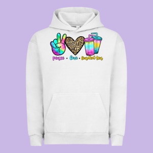 Peace Love Loaded Tea Urban Hoodie Designed By Jahusdesignshop