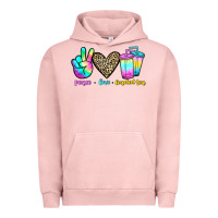 Pigment Salmon peace love loaded tea Urban Hoodie - JahusDesignShop