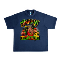 Navy Steppin' into Juneteenth black girl sneakers Urban Heavy Tee - RanaPortraitStore