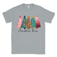 Heather Grey christmas trees Classic Tee - CowGirlArtShop
