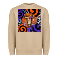 Halloween Bull Skull Heavyweight Sweatshirt | Teevron