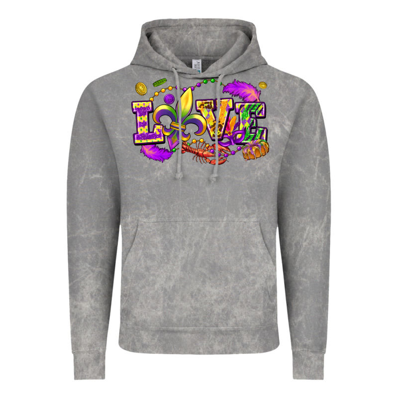 Love Mardi Gras Vintage Hoodie by FaDigitalArtStudio | Teevron