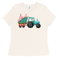 Bone Christmas tree tractor Ladies Tee - CowGirlArtShop
