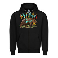 Black mama bear Zipper Hoodie - BarkalooDesign