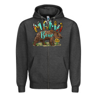 Charcoal Heather mama bear Zipper Hoodie - BarkalooDesign