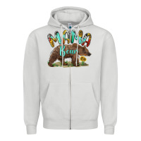 Dove Grey mama bear Zipper Hoodie - BarkalooDesign