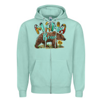 Seafoam mama bear Zipper Hoodie - BarkalooDesign