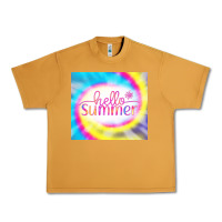 Peanut Butter Hello Summer Tie Dye Tumbler Urban Heavy Tee - CowCowDesign