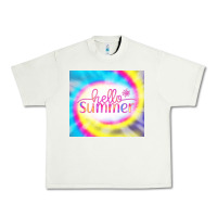 Pistachio Hello Summer Tie Dye Tumbler Urban Heavy Tee - CowCowDesign