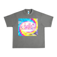 Tornado Hello Summer Tie Dye Tumbler Urban Heavy Tee - CowCowDesign