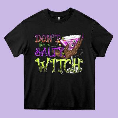 Don't Be A Salty Witch Heavy Core Tee Designed By Texasbilliewilder