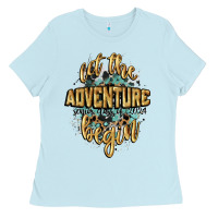 Baby Blue let the adventure begin 2024 Ladies Tee - CowGirlArtShop