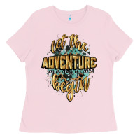 Bubblegum Pink let the adventure begin 2024 Ladies Tee - CowGirlArtShop
