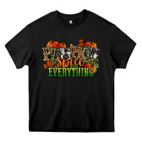 Black pumpkin spice everything fall Heavy Core Tee - NancyCooperArtShop