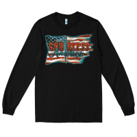 Black God Bless America Long Sleeve Tee - FaDigitalArtStudio