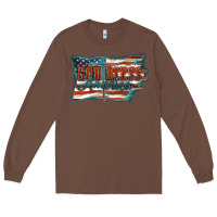Chestnut God Bless America Long Sleeve Tee - FaDigitalArtStudio