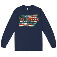 Navy God Bless America Long Sleeve Tee - FaDigitalArtStudio