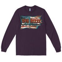 Plum God Bless America Long Sleeve Tee - FaDigitalArtStudio