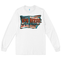 White God Bless America Long Sleeve Tee - FaDigitalArtStudio