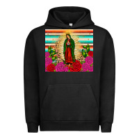 Pigment Black our lady of guadalupe cactus leopard Urban Hoodie - JahusDesignShop