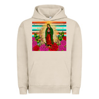 Pigment French Oak our lady of guadalupe cactus leopard Urban Hoodie - JahusDesignShop