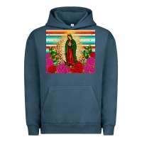 Pigment Midnight Navy our lady of guadalupe cactus leopard Urban Hoodie - JahusDesignShop