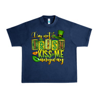 Navy St. Patrick's I am not irish kiss me anyway Urban Heavy Tee - OliviaCreatesArt