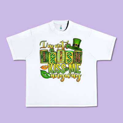 St. Patrick's I Am Not Irish Kiss Me Anyway Urban Heavy Tee Designed By Oliviacreatesart
