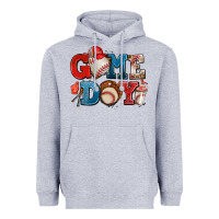 Heather Grey game day baseball Heavyweight Hoodie - AdoDesignShop