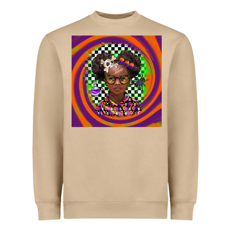 Halloween African Girl Heavyweight Sweatshirt by BarkalooDesign | Teevron
