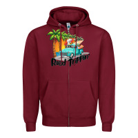 Burgundy road trippin Zipper Hoodie - BarkalooDesign