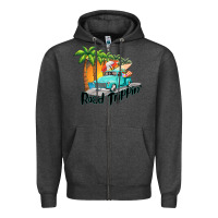 Charcoal Heather road trippin Zipper Hoodie - BarkalooDesign