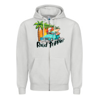 Dove Grey road trippin Zipper Hoodie - BarkalooDesign