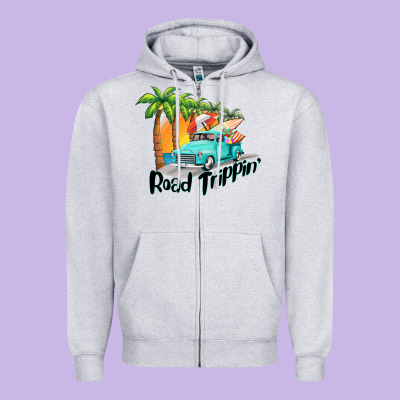 Road Trippin Zipper Hoodie Designed By Barkaloodesign