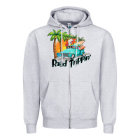 Heather Grey road trippin Zipper Hoodie - BarkalooDesign