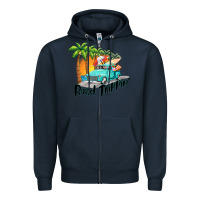 Navy road trippin Zipper Hoodie - BarkalooDesign