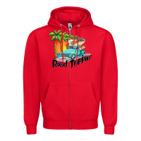 Red road trippin Zipper Hoodie - BarkalooDesign