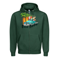Sports Green road trippin Zipper Hoodie - BarkalooDesign