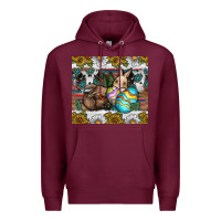 Burgundy easter Premium Hoodie - CowhideDigitalArt