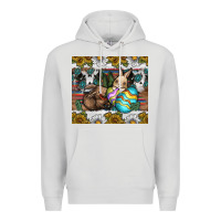 Dove Grey easter Premium Hoodie - CowhideDigitalArt